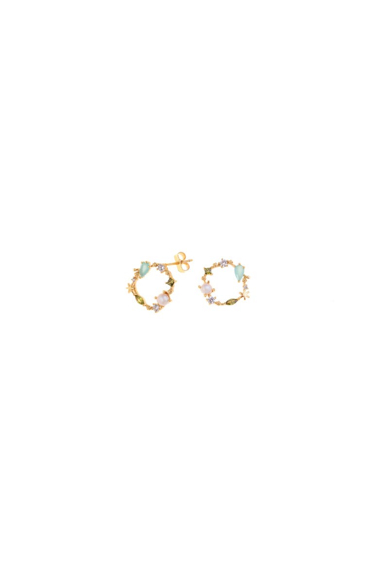 Buri Earrings, Main, color, Silver Gold Plated