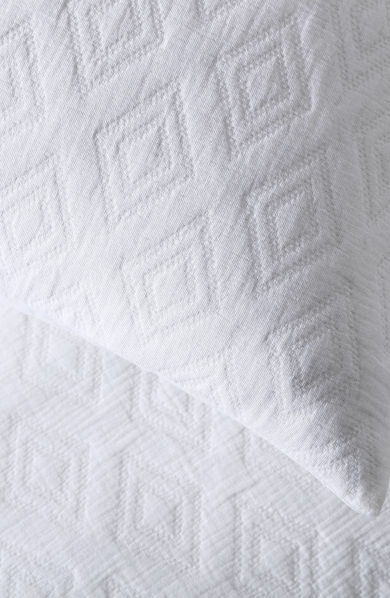 Vera Wang Double Diamond Jacquard Duvet Cover & Shams Set, Alternate, color, White