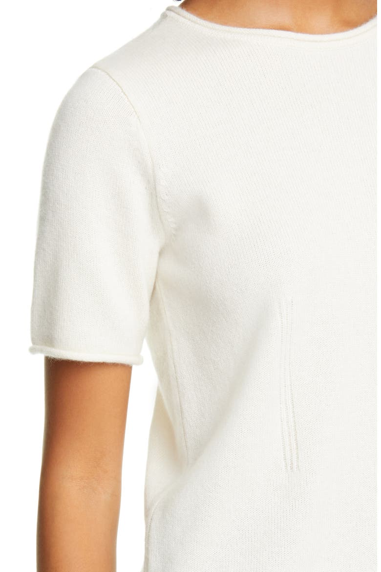 Short Sleeve Cashmere Sweater, Alternate, color, IVORY