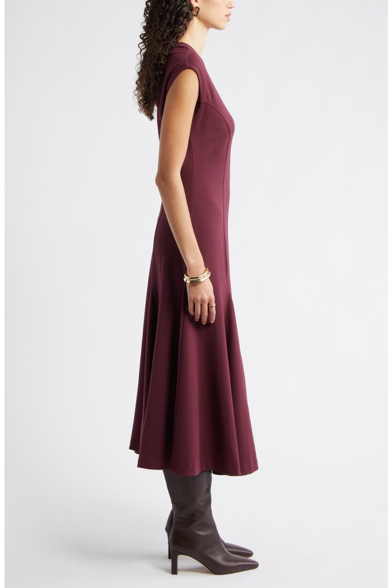 Princess Seam Fit & Flare Dress, Alternate, color, BURGUNDY ROYALE