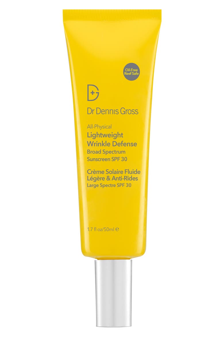 All-Physical Lightweight Wrinkle Defense Broad Spectrum Sunscreen SPF 30, Main, color, NO COLOR