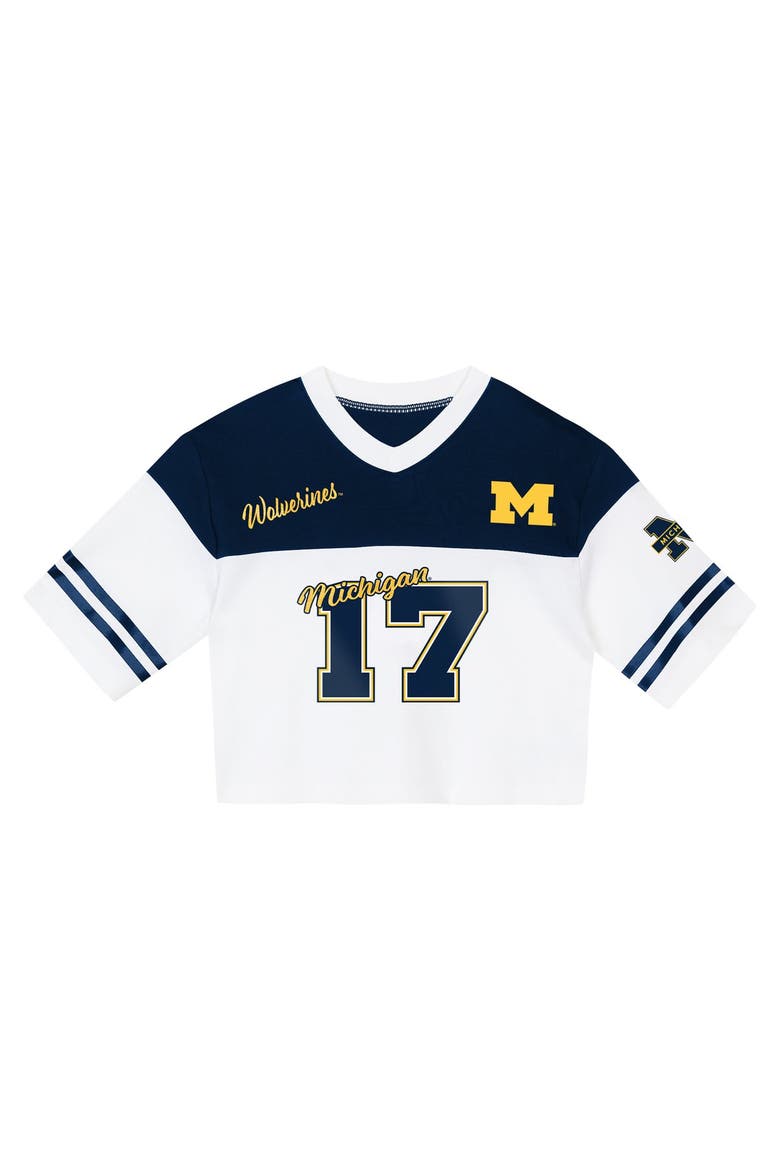 Girls Preschool Outerstuff  Navy Michigan Wolverines Cutest Player V-Neck T-Shirt & Shorts Set, Alternate, color, Navy