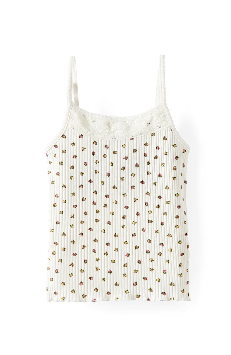 Cotton On Kids Kid's Eva Tank Top, Main, color, Vanilla Ditsy Floral