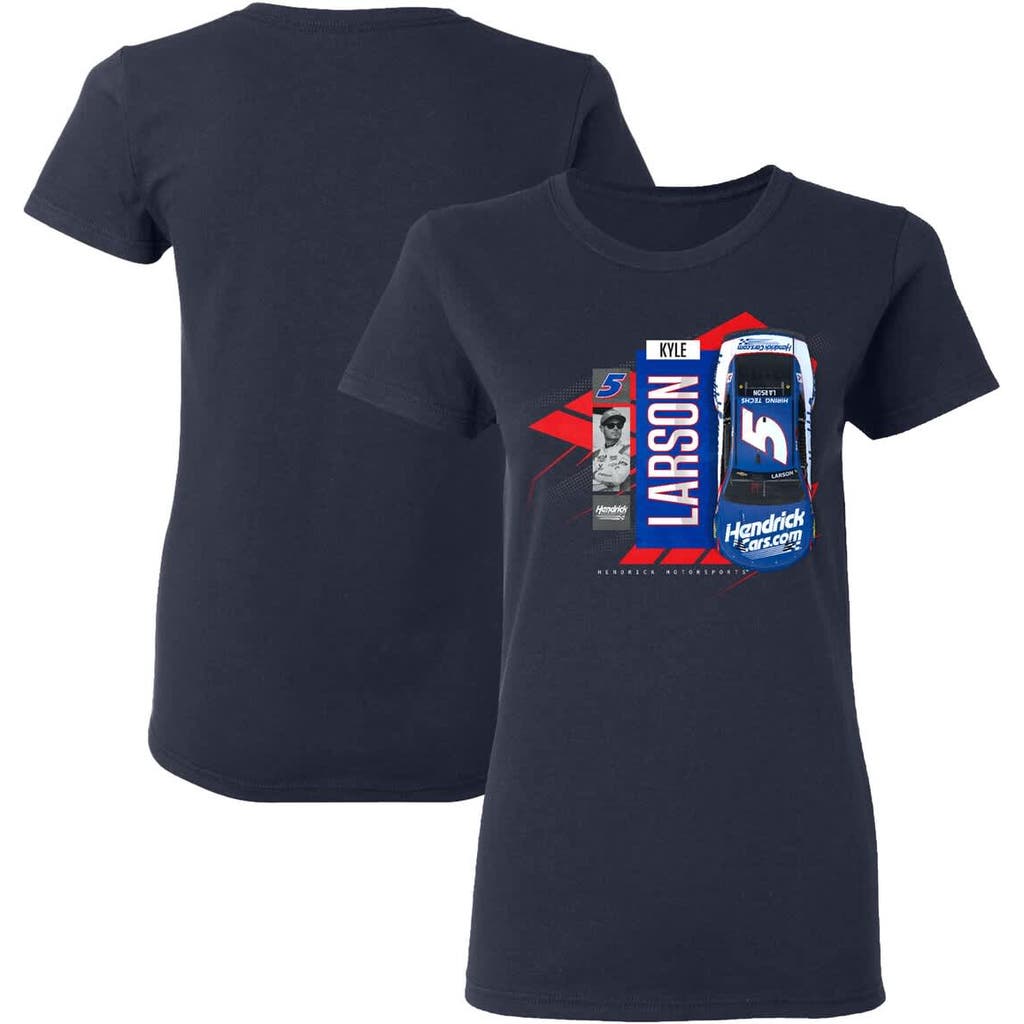 Hendrick Motorsports Team Collection Navy Kyle Larson Valvoline Car T-shirt In Blue