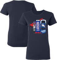 HENDRICK MOTORSPORTS TEAM COLLECTION Women's Hendrick Motorsports Team Collection Navy Kyle Larson Valvoline Car T-Shirt