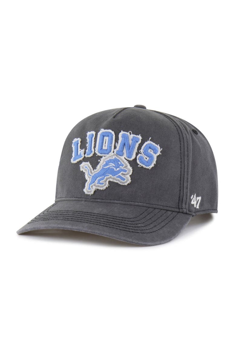 Men's '47 Charcoal Detroit Lions  Calderwood Well Worn Hitch Adjustable Hat, Alternate, color, Charcoal