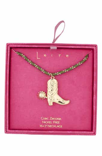 Cowboy Boot Cord Necklace