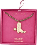 Leith Cowboy Boot Cord Necklace