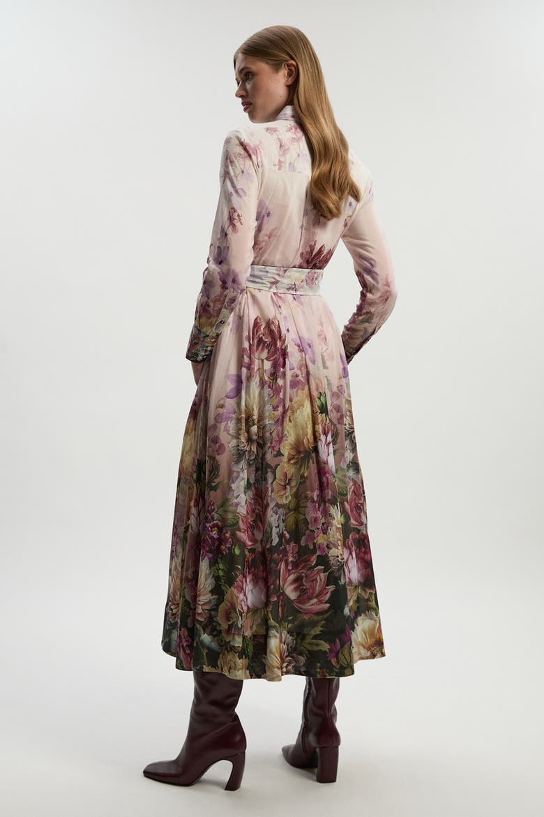 Floral Long Sleeve Woven Maxi Dress, Alternate, color, Floral