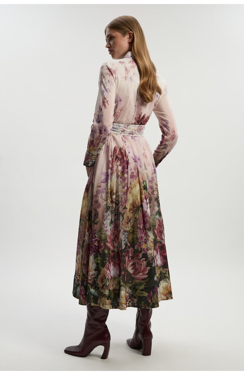 Karen Millen Floral Long Sleeve Woven Maxi Dress, Alternate, color,