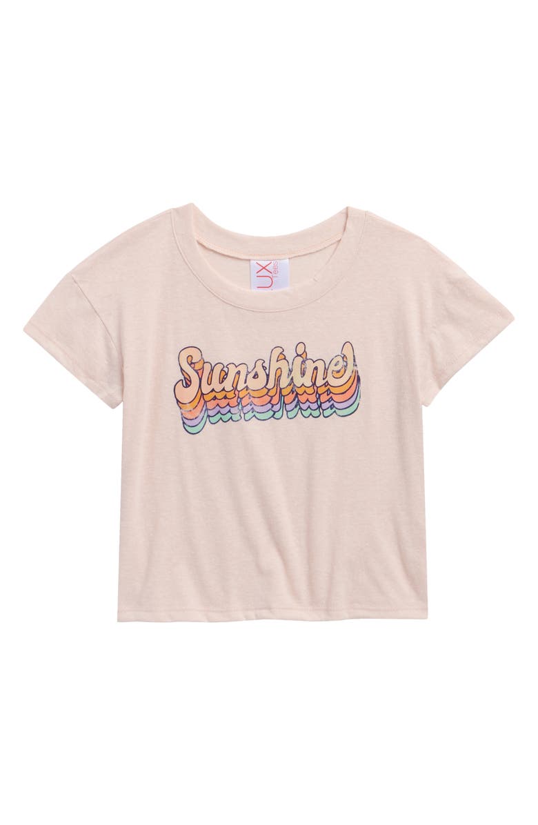 LUX Tees Kids' Sunshine Graphic T-Shirt, Main, color, Blush