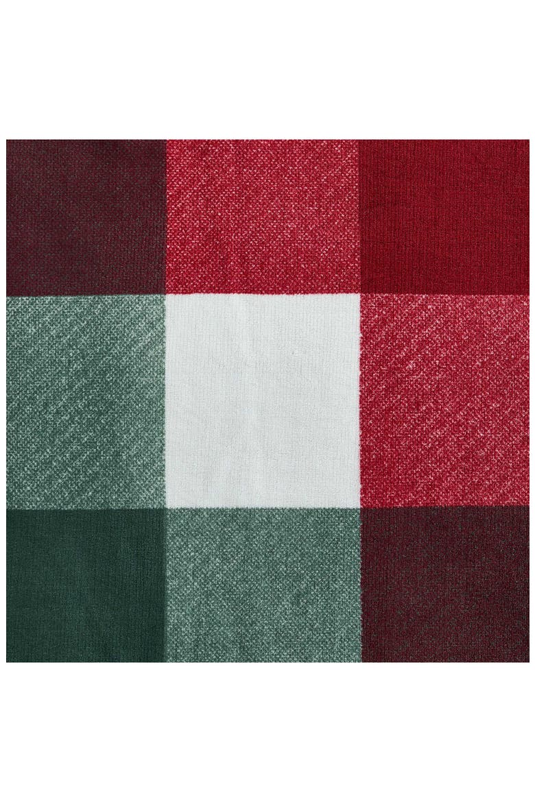 Spruce Mist Microfiber Throw, Alternate, color, OFF WHITE/ RED/ GREEN