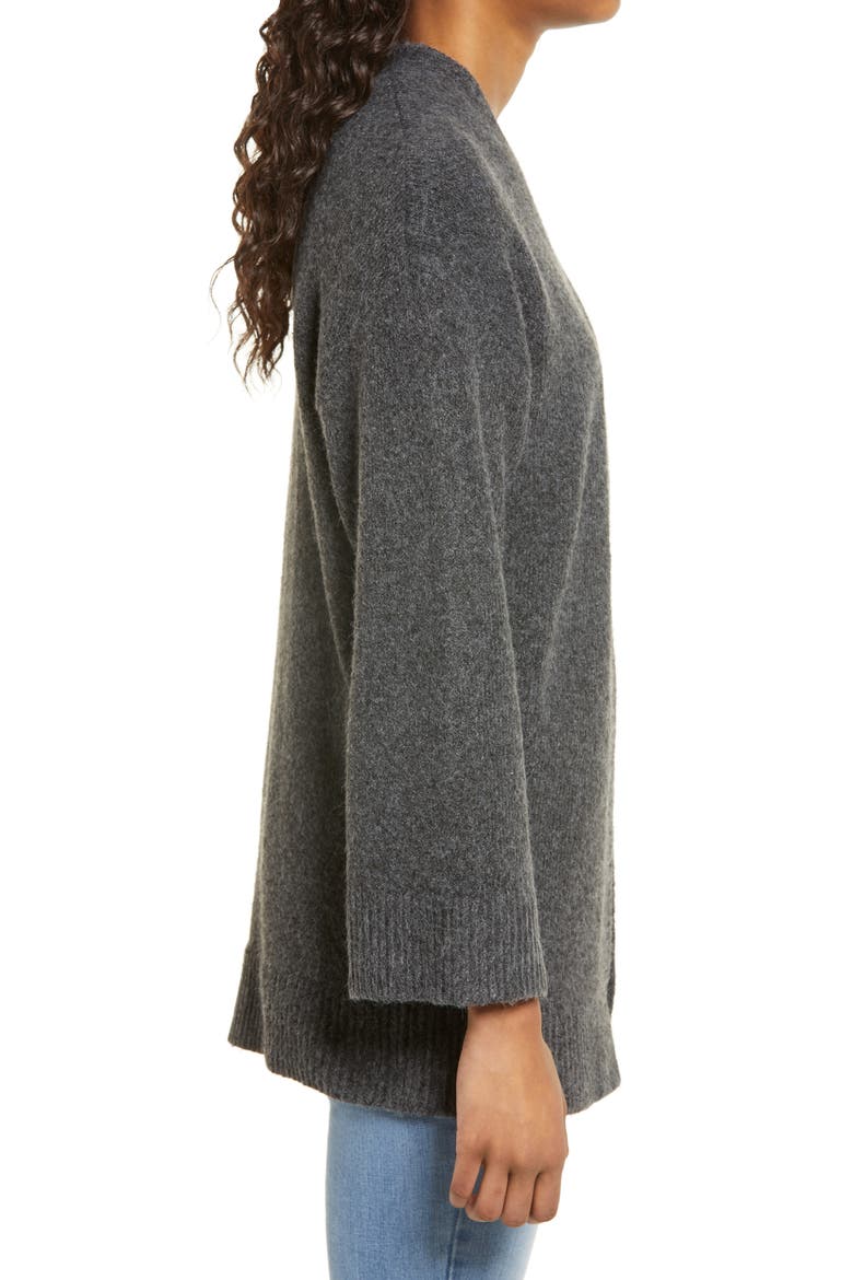 Open Front Cardigan, Alternate, color, GREY MEDIUM CHARCOAL HEATHER