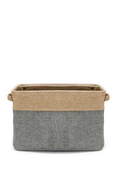 Grey Twill Storage Basket - Set of 3