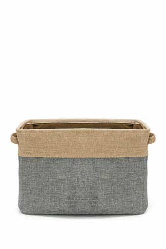 SORBUS Grey Twill Storage Basket - Set of 3