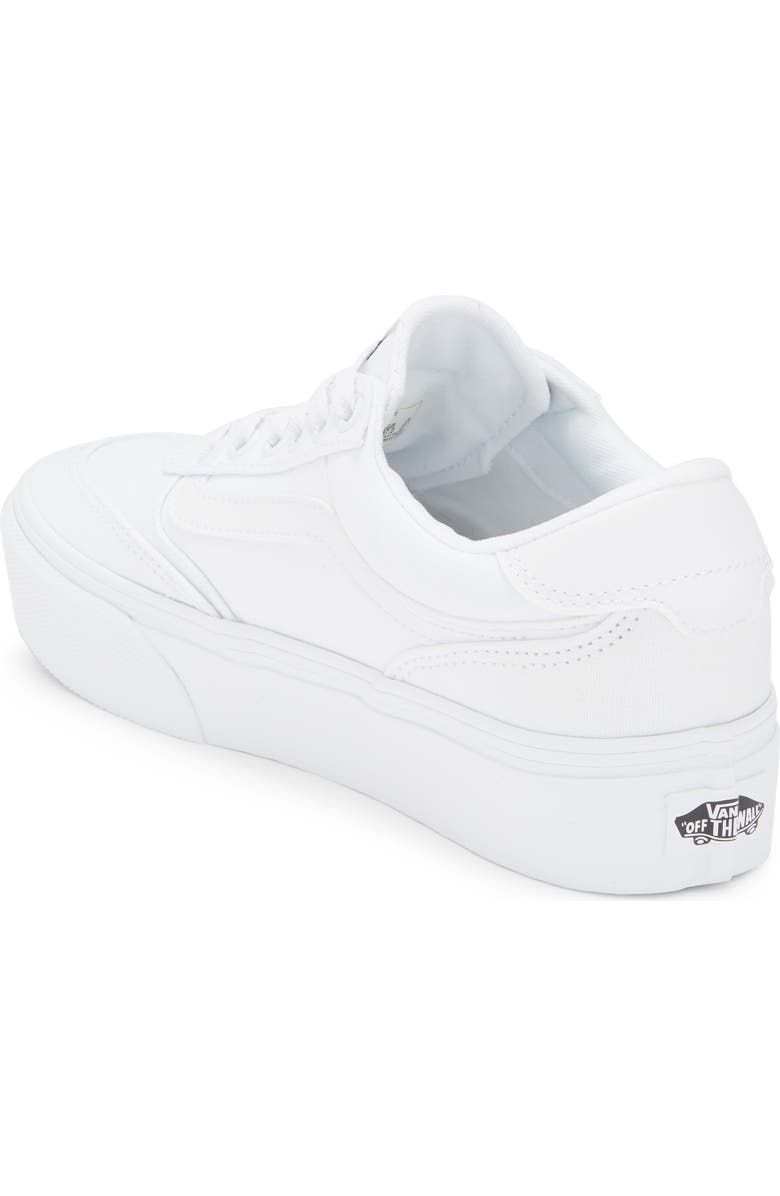 Vans Brooklyn Low Top Platform Sneaker, Alternate, color, Canvas White/White