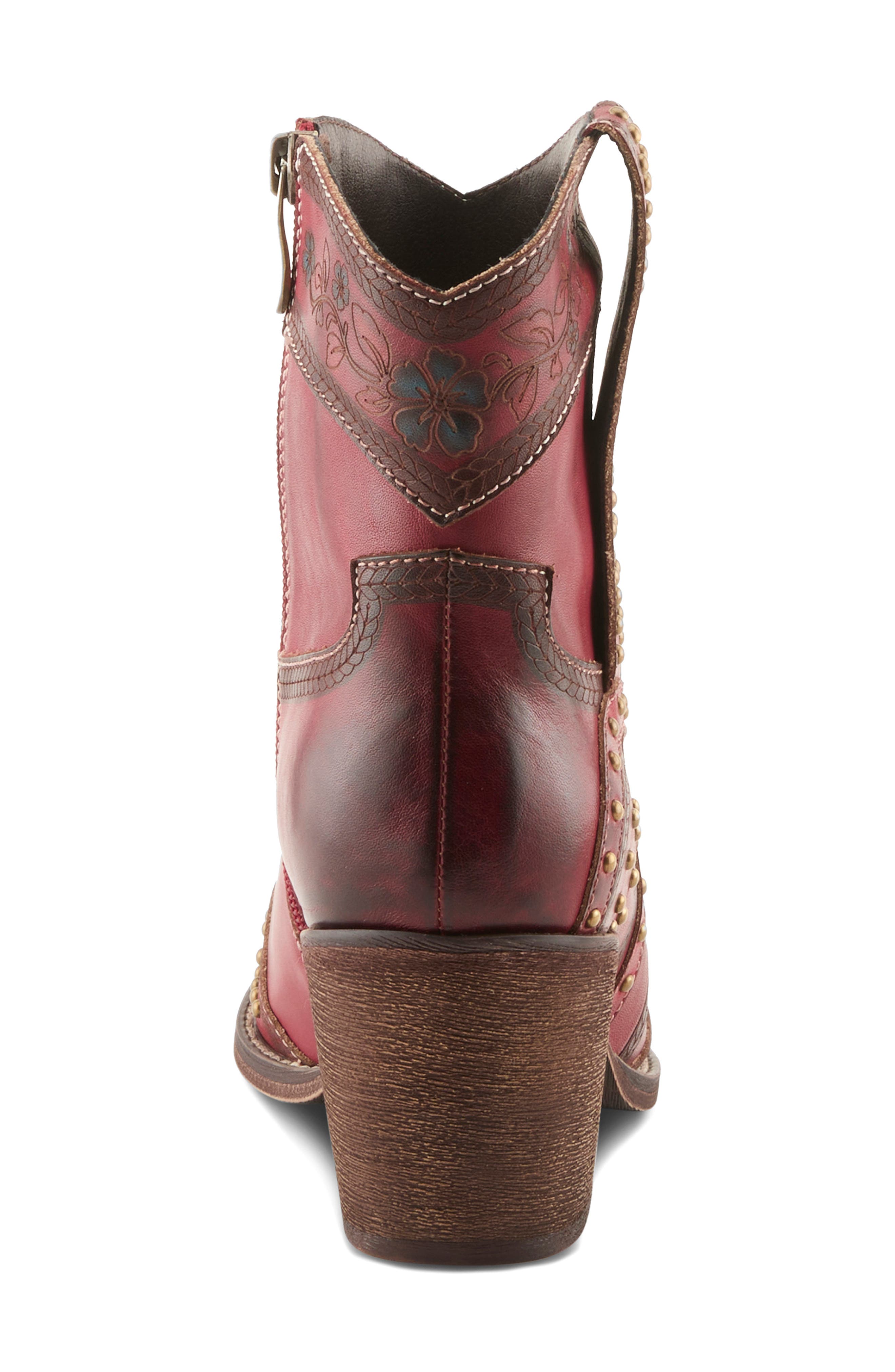 L'Artiste by Spring Step Saddleup Western Boot, Alternate, color, Dark Red Multi