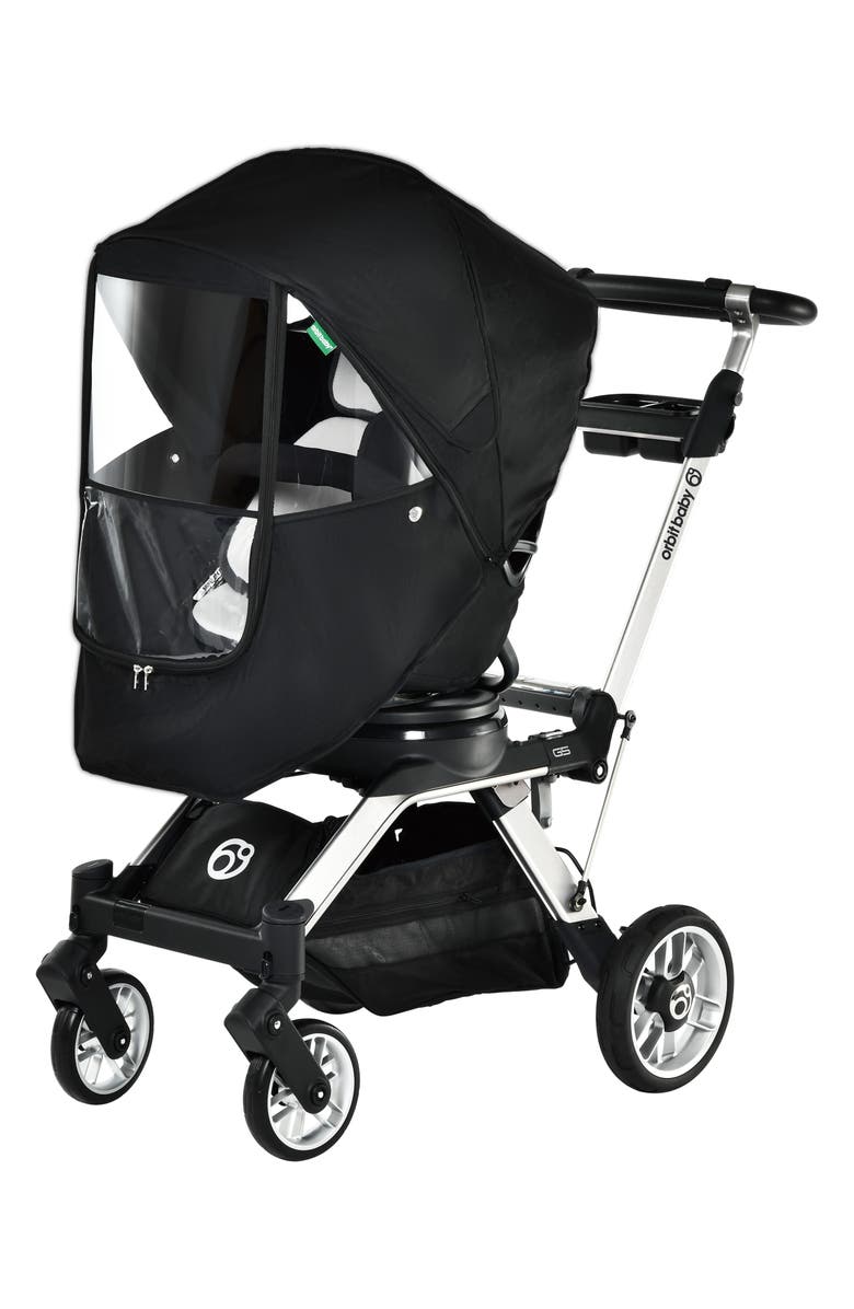 orbit baby<sup>®</sup> Four Seasons Transparent Cover for G5 Stroller, Main, color, Black