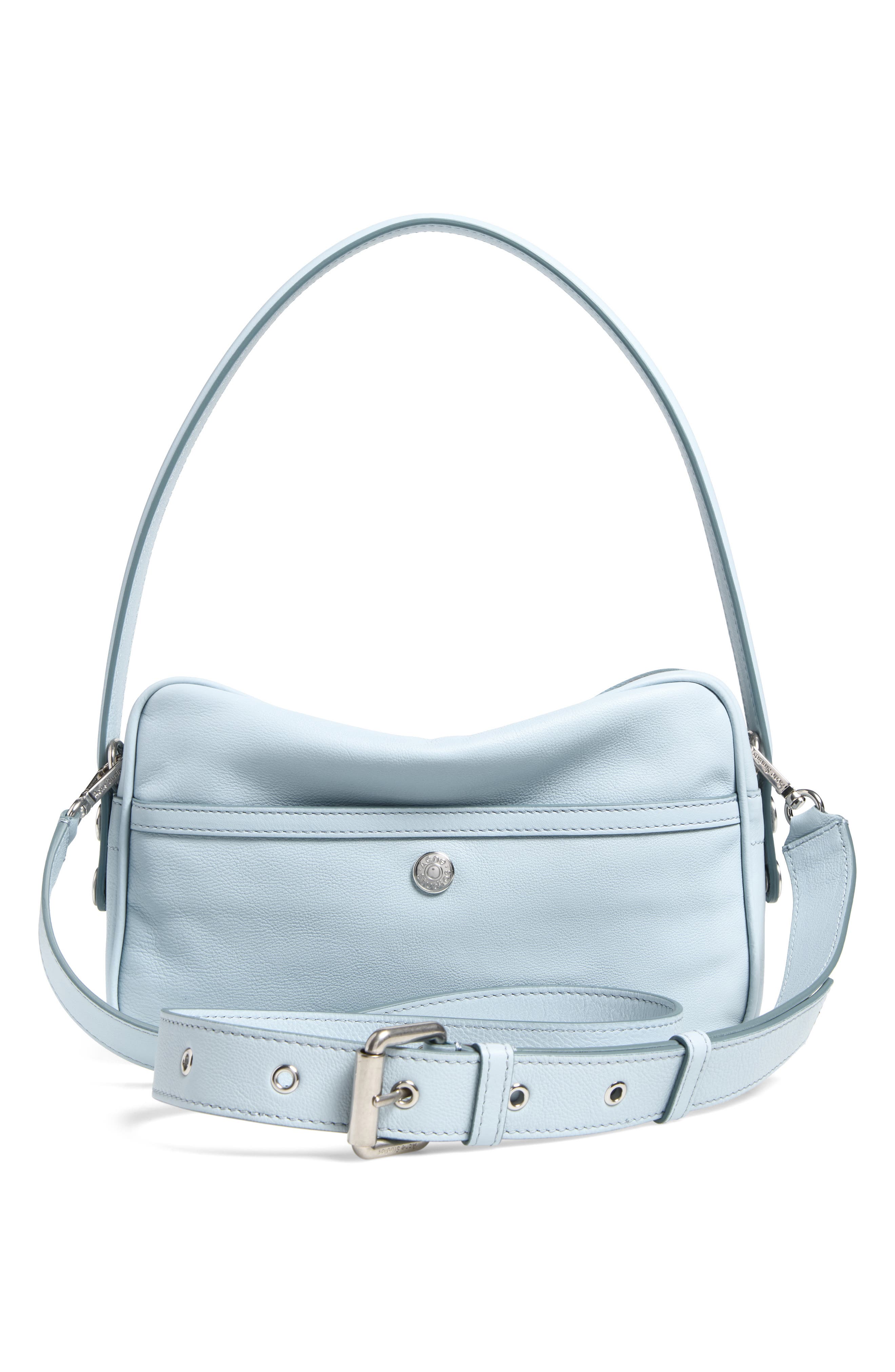 Camero Party Leather Shoulder Bag, Alternate, color, DUSTY BLUE