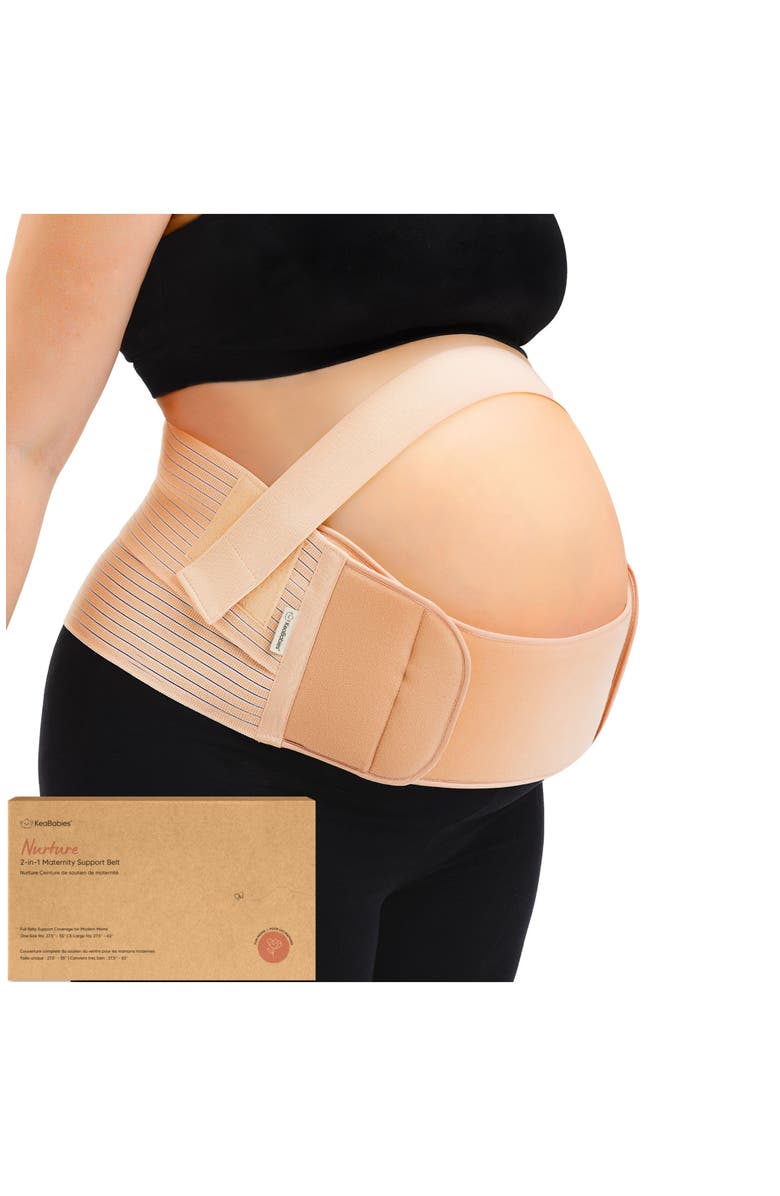 KeaBabies Nurture 2-in-1 Maternity Support Belt, Main, color, Classic Ivory