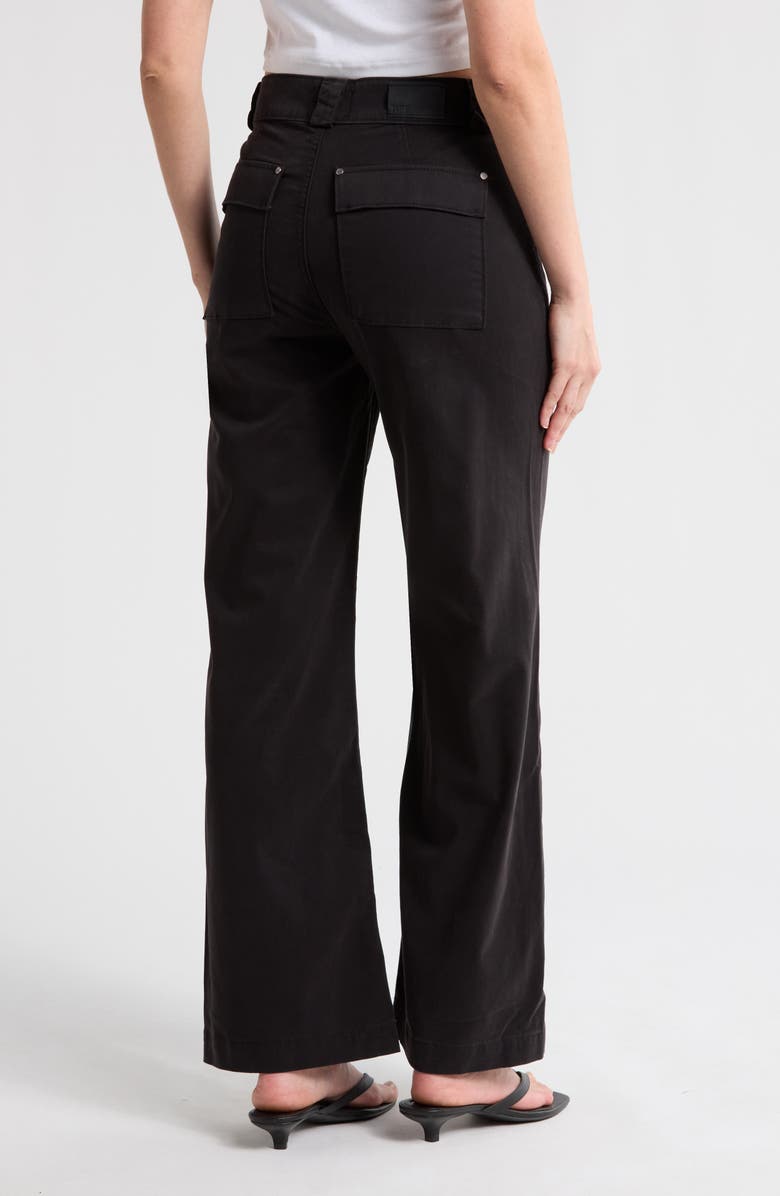 PAIGE Brooklyn Tactical Wide Leg Jeans, Alternate, color, Charcoal Black