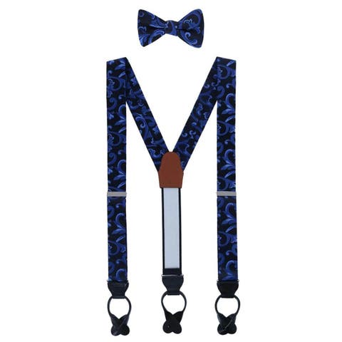 Christian the Romantic Brocade Silk Suspenders (Braces) and Bow Tie Set
