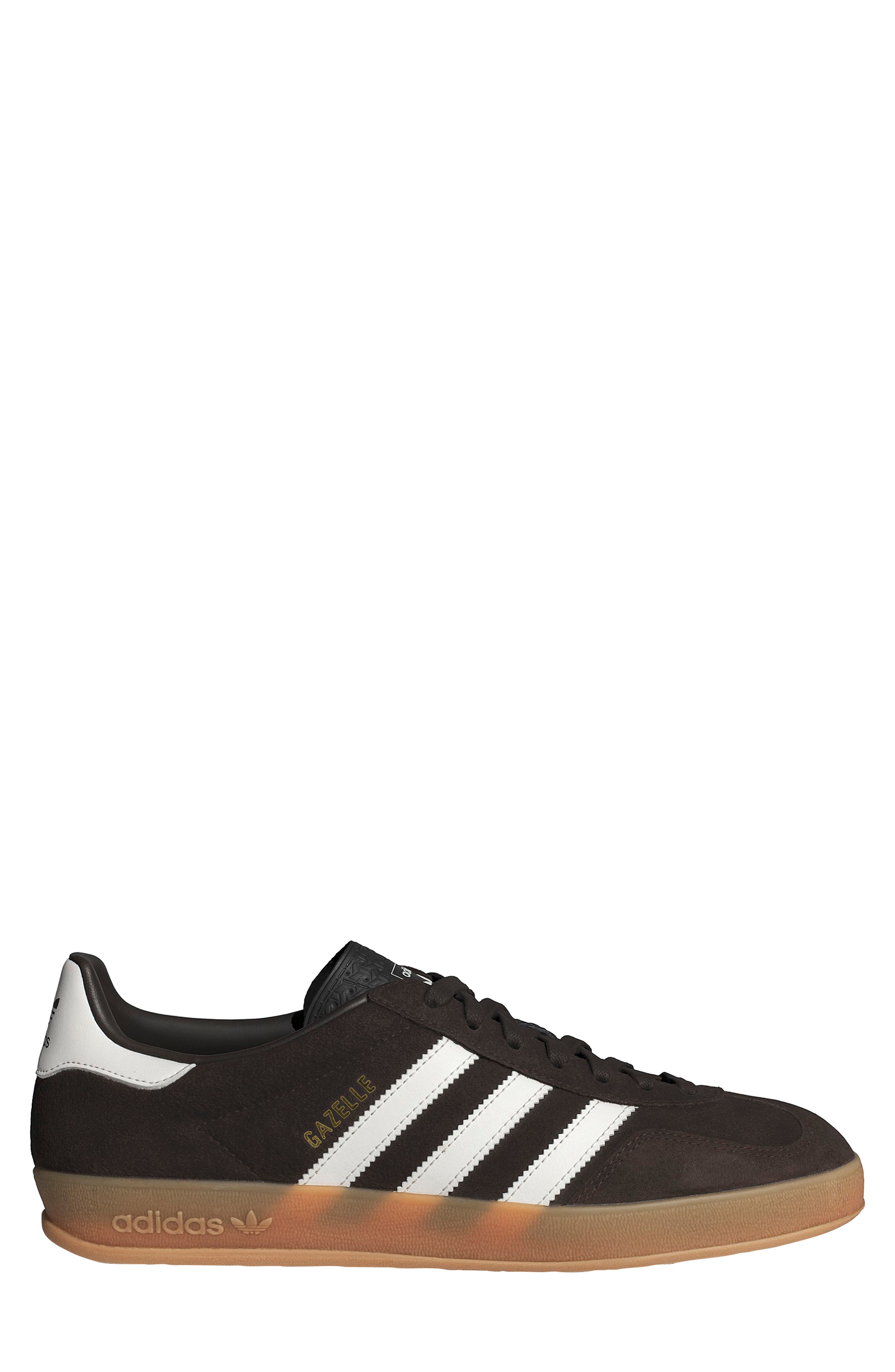 Gazelle Indoor Sneaker, Alternate, color, COFFEE/ CORE WHITE/ GUM