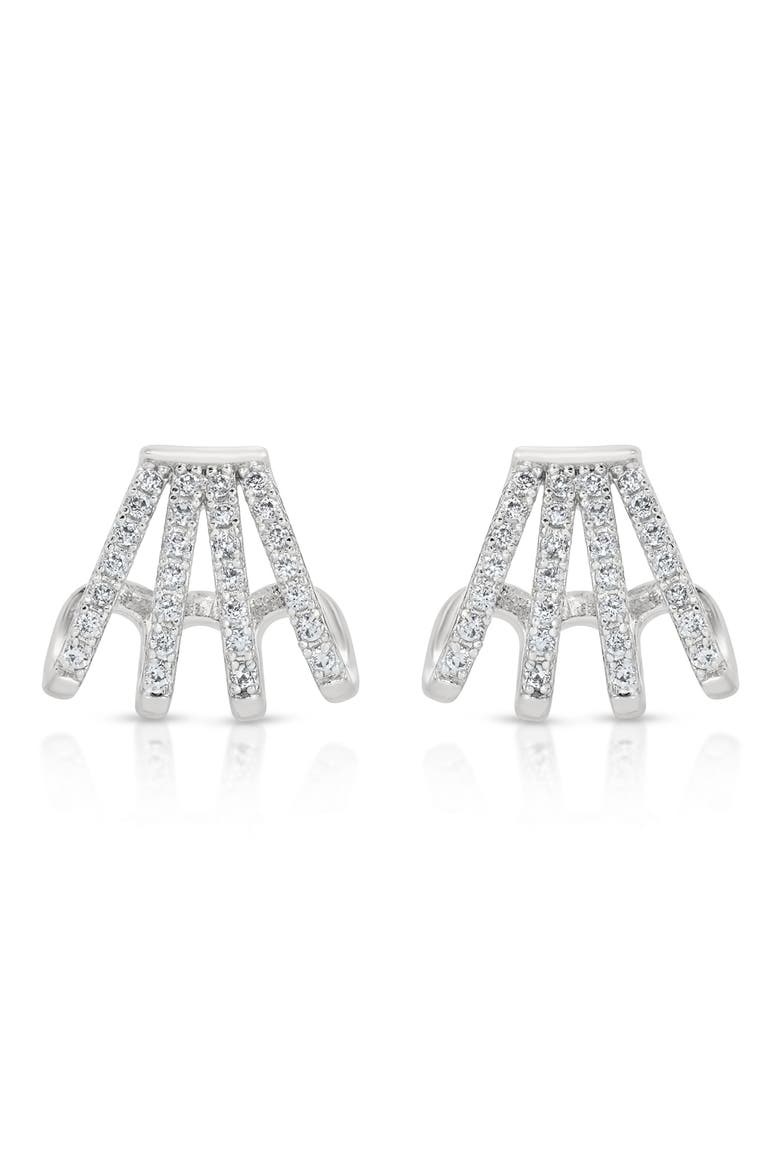 Angel Wings Drop Earrings, Alternate, color, SILVER