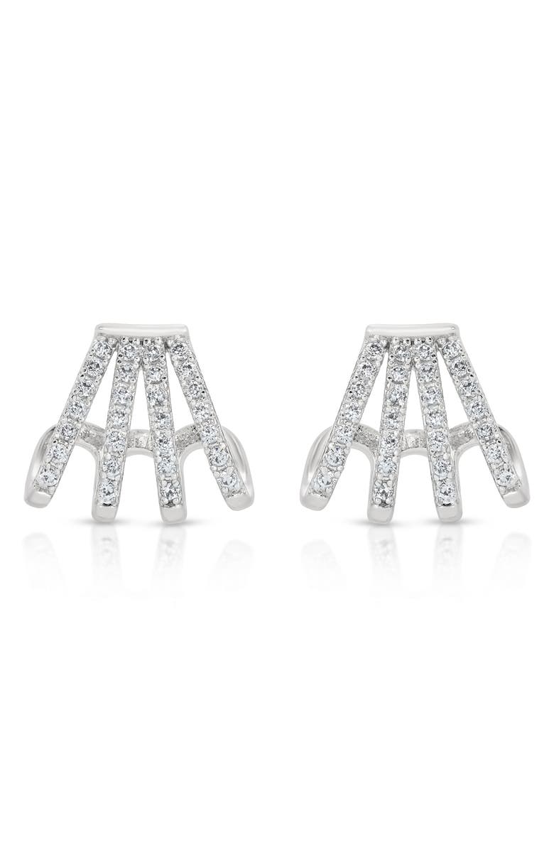 Ettika Angel Wings Drop Earrings, Alternate, color, Silver