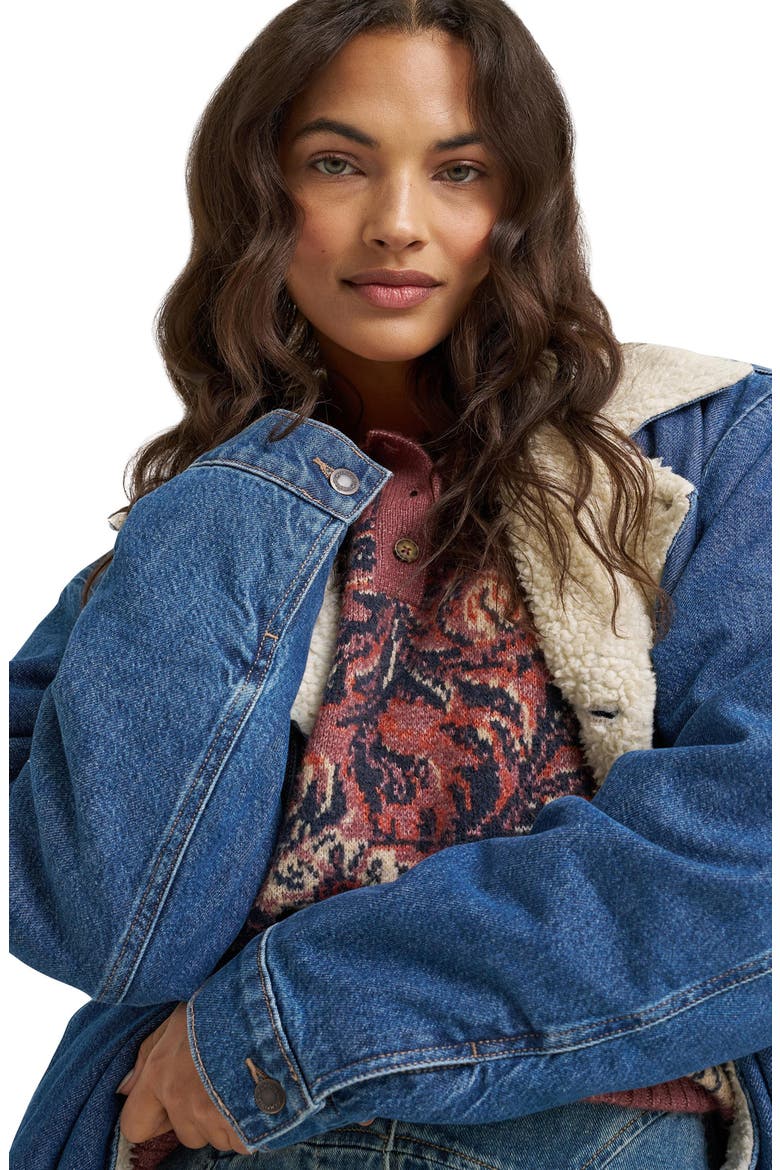Ranch Floral Polo Sweater, Alternate, color, MYSTIC FLORAL