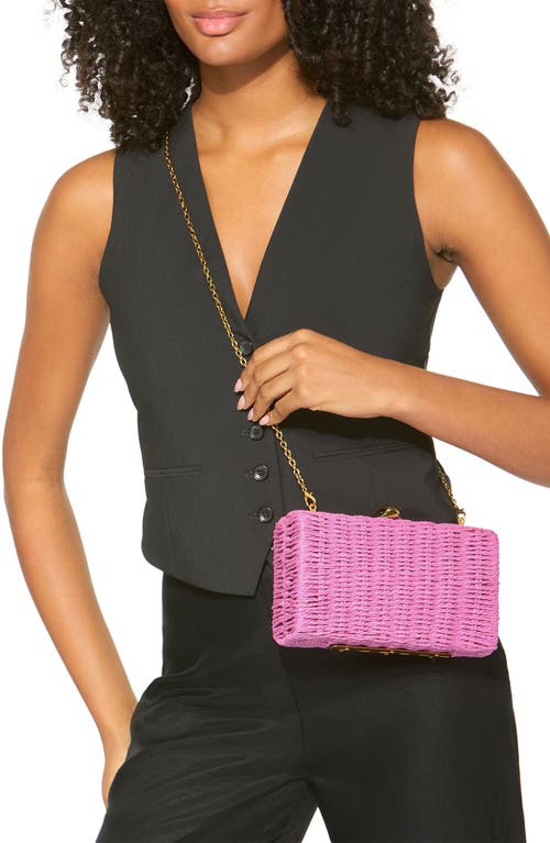 Kurt Geiger London Kensington Woven Frame Clutch In Open Pink