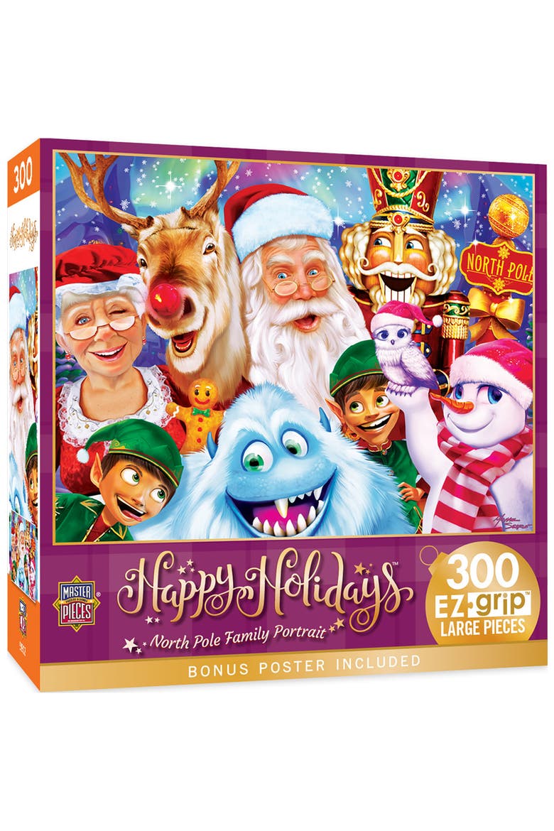 North Pole Family Portrait 300pc Puzzle, Main, color, Multicolor