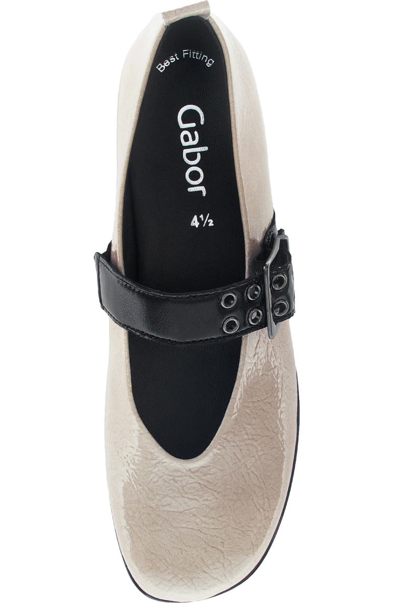 Gabor Buckle Mary Jane Flat, Alternate, color, Beige
