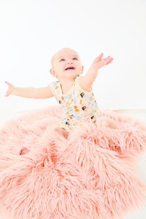 Clover Baby & Kids Tank Top Shorts Romper In Multi