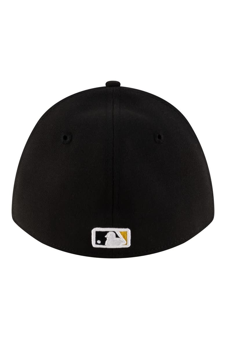Men's New Era  Black Pittsburgh Pirates Player Replica 39THIRTY M-Crown Flex Hat, Alternate, color, Black
