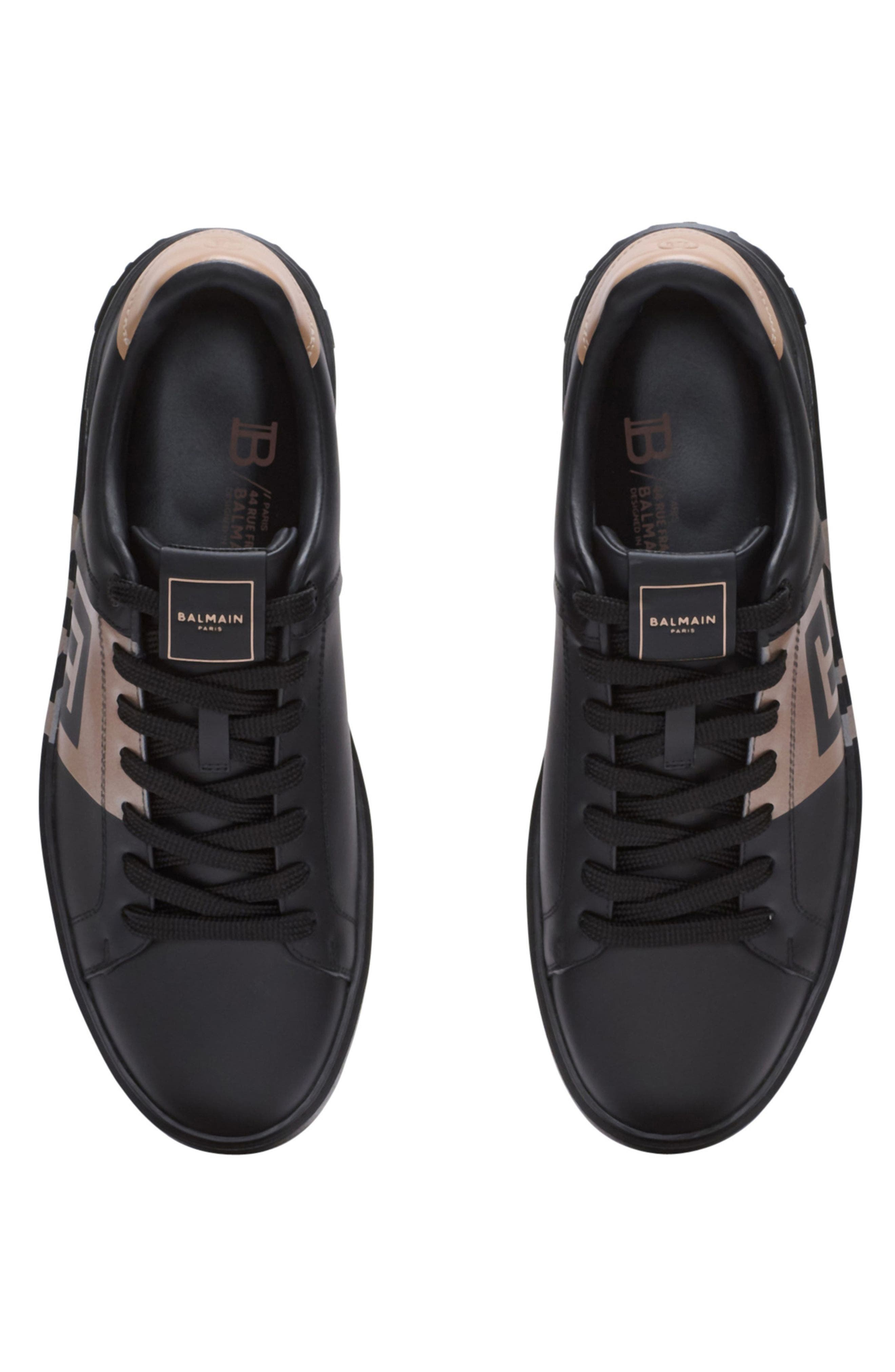 Balmain B-Court trainers in calfskin, Alternate, color, 