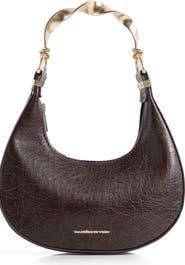 Manière De Voir Sadie Sculpted Leather Crescent Bag