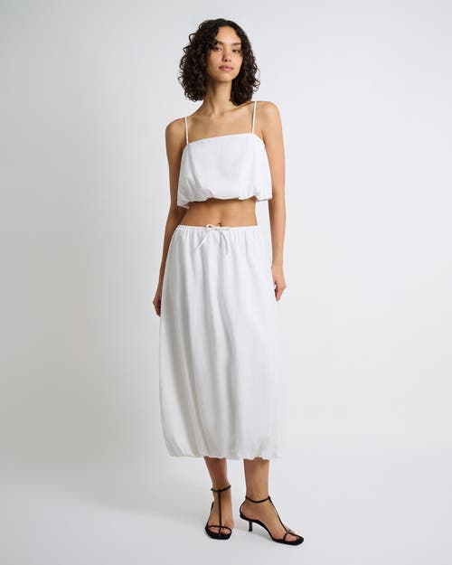 Shop Onia Air Linen Bubble Maxi Skirt In White