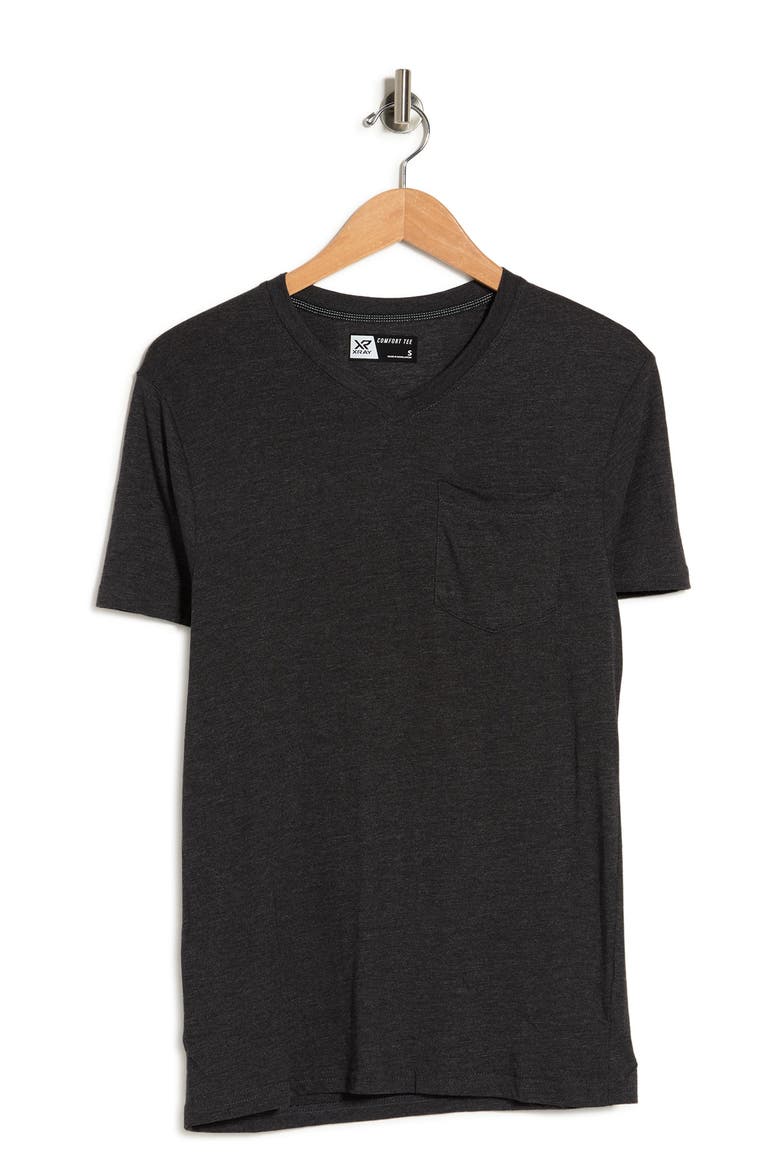 Patch Pocket V-Neck T-Shirt, Alternate, color, BLACK