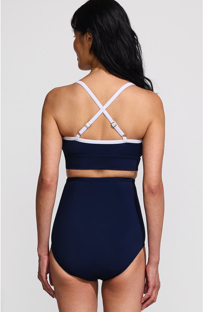 Lands' End Slender Suit Pleated Tankini Top, Alternate, color,