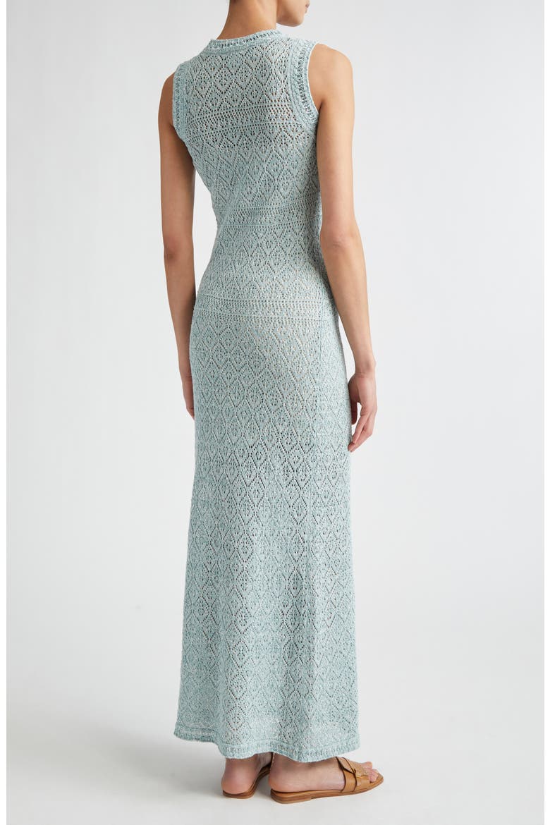 Linen Blend Sleeveless Dress, Alternate, color, JADE