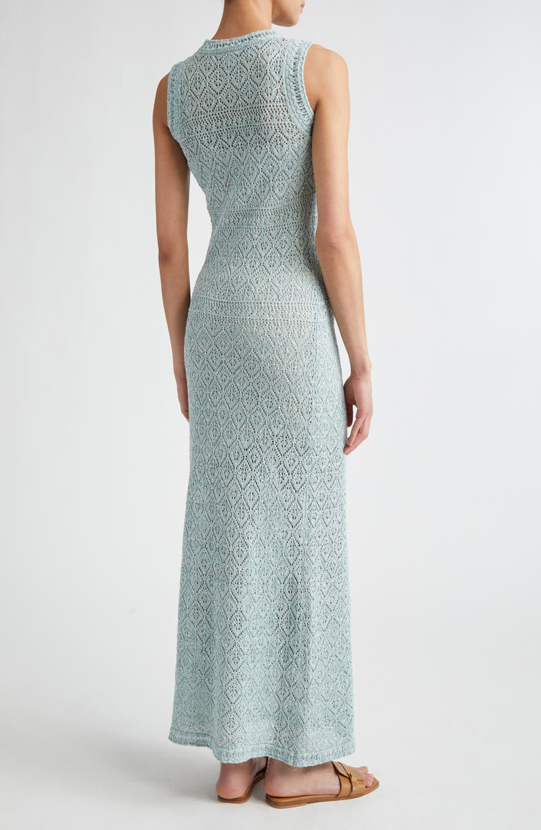 Eleventy Linen Blend Sleeveless Dress, Alternate, color, Jade