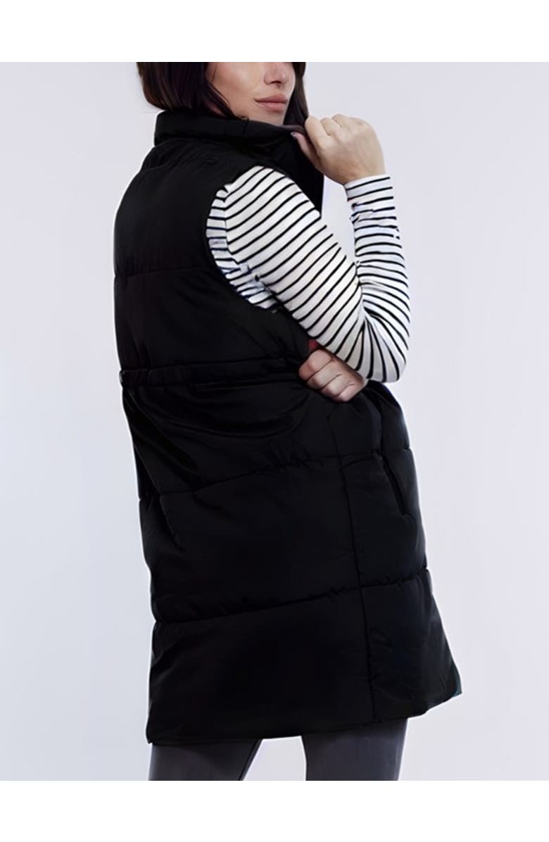 MOTHERHOOD MATERNITY Woven Full-Zip Sleeveless Quilted Puffer Vest, Alternate, color, Black