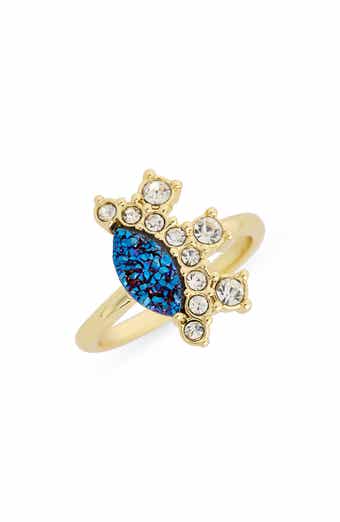 Covet Blue Druzy & Cubic Zirconia Ring