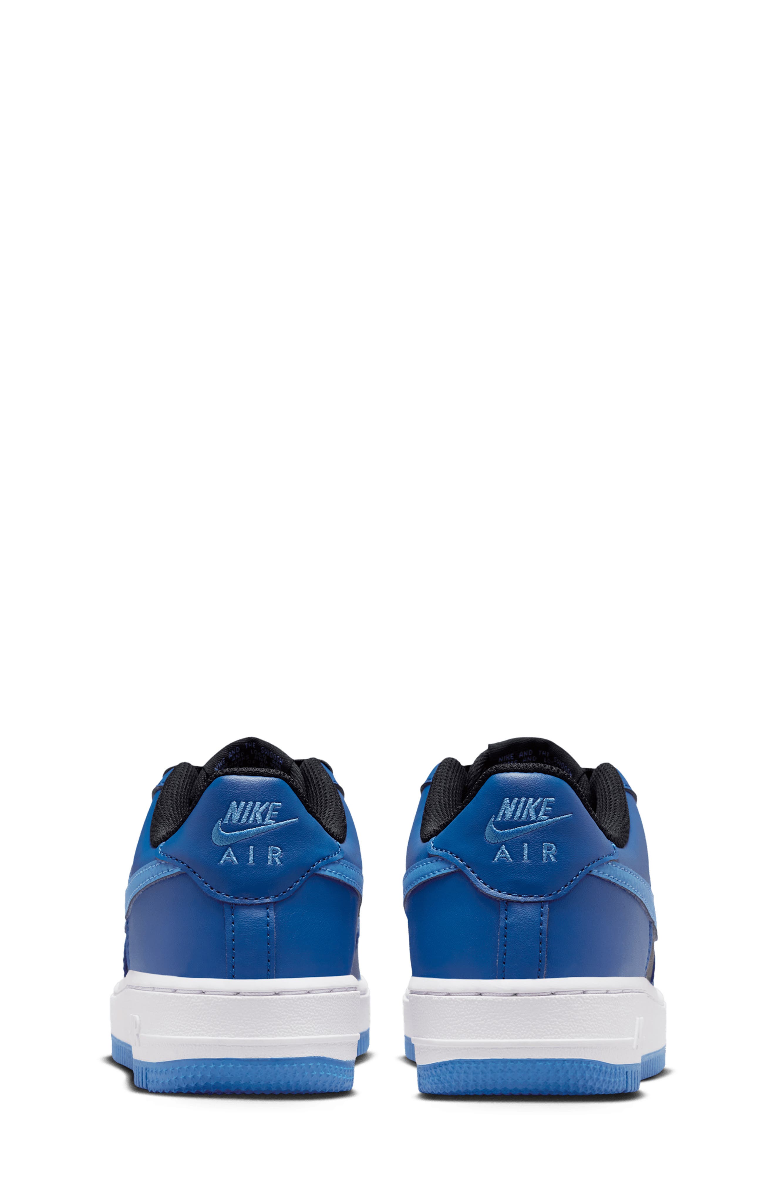Nike Kids' Air Force 1 Sneaker, Alternate, color, Black/ Court Blue/ White