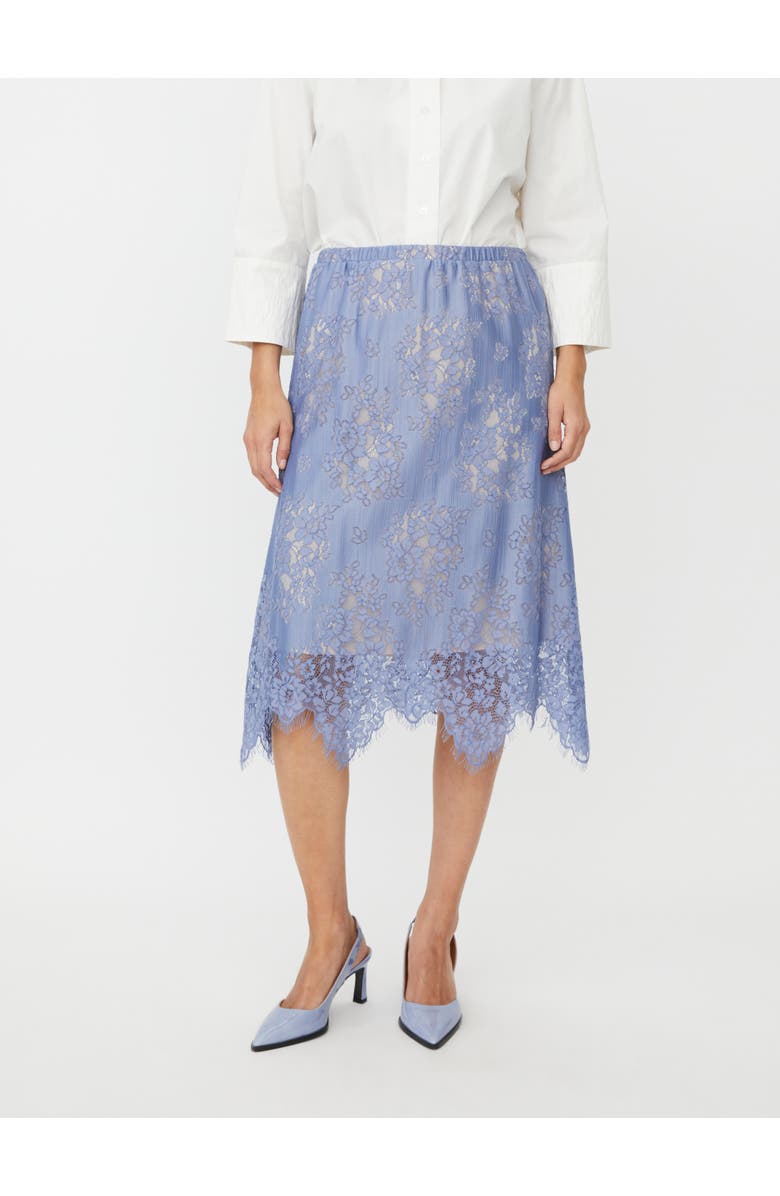Masai Copenhagen MaSarivelle Lace Overlay Midi Skirt, Main, color, Stonewash