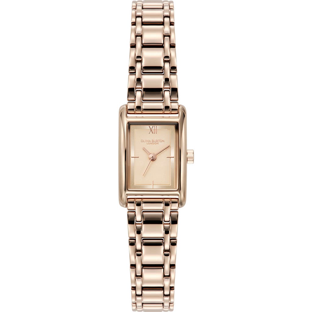 Olivia Burton Women's Mini Grove Rose Gold Tone Stainless Steel Bracelet Watch, 16mm In Gold