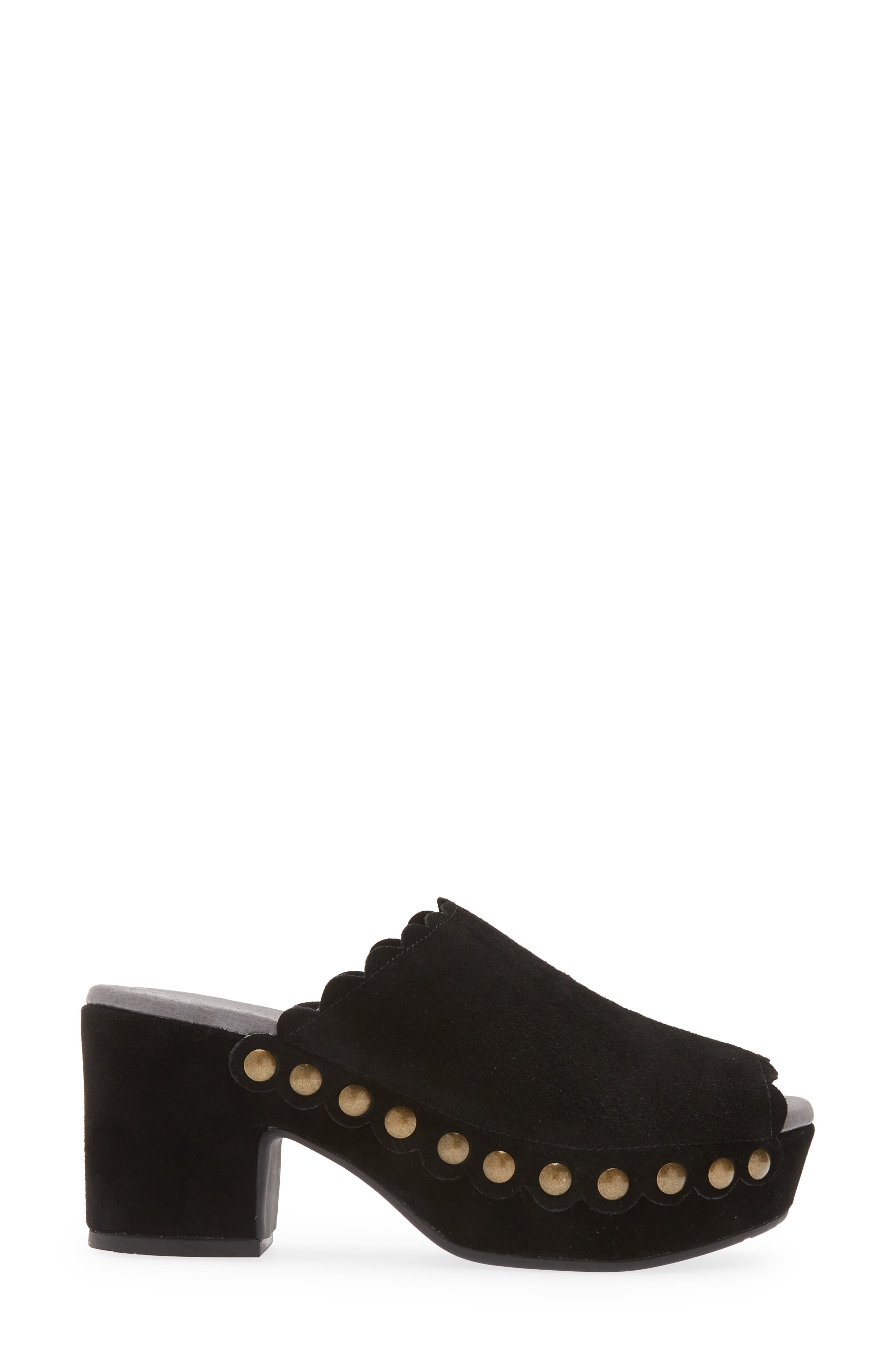 Chocolat Blu Genessis Platform Clog, Alternate, color, Black Suede