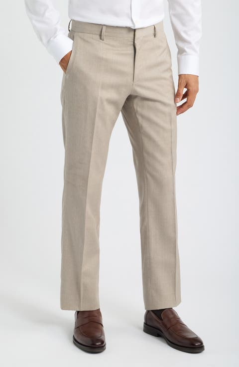 Genius Slim Fit Flat Front Wool Dress Pants