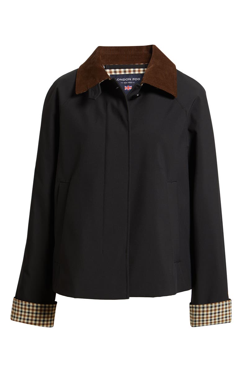 London Fog Water Resistant Jacket, Alternate, color, Black